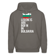 K00414    Bulgaria Hoodie - Legends are born in Bulgaria, Bulgarian Men's Hoodie - asphalt gray