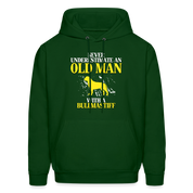 Never underestimate an old man with a Bullmastiff Unisex Hoodie - forest green