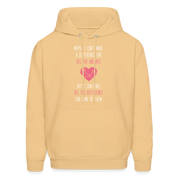 Maybe I can't make a difference for all the animals, but I can make all the difference for some of them S00058 Men's Hoodie - light gold 
