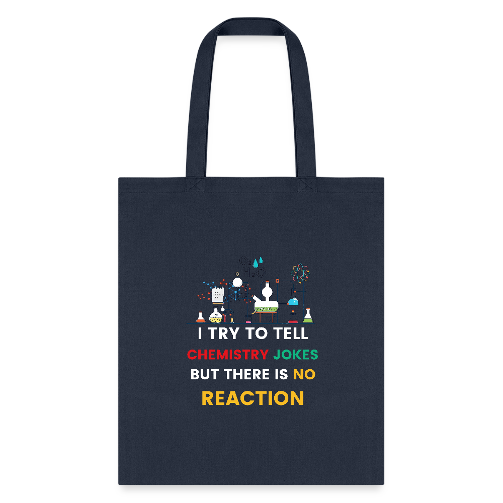 Chemistry jokes tote bag new design 2025 - navy