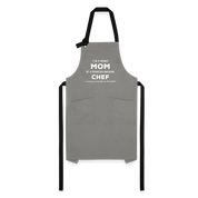 P01466 I'm a proud MOM of a freaking awesome Chef (She)   Artisan Apron - gray/black