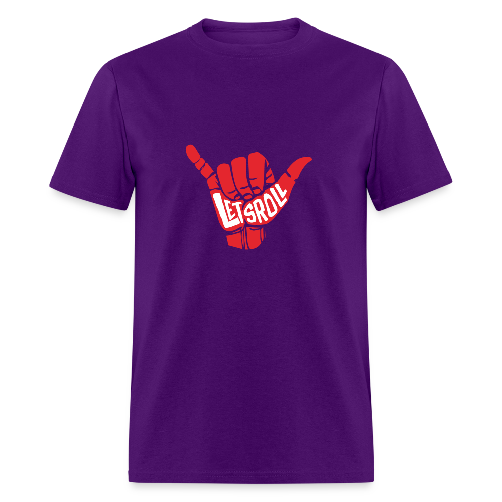 S00347 BJJ Let's roll Gift, Woman's tee, Unisex T-shirt, V-neck, Summer ApparelUnisex Classic T-Shirt - purple