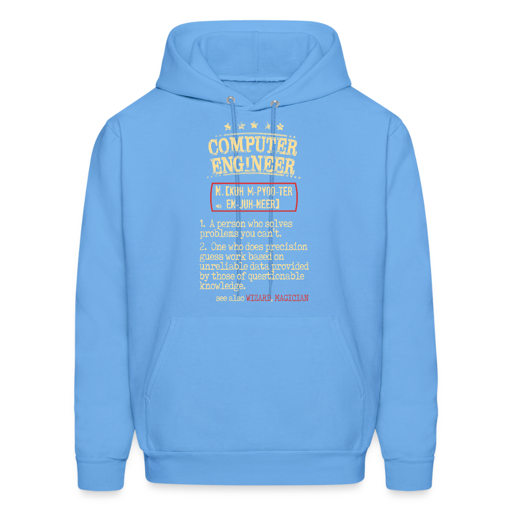 K00800  Computer Engineer Hoodie - Computer Engineer see also WIZARD, MAGICIAN, Computer Engineer GifMen's Hoodie - carolina blue