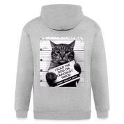 S00199   I sold the dog on craigslist twice! Stripey Malone 48905Men's Zip Hoodie - heather gray