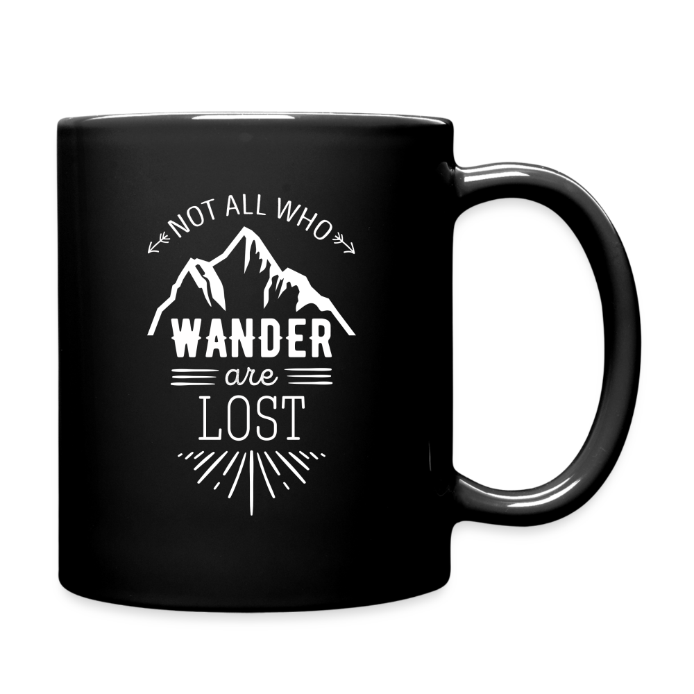 Not all who wander are lost Full Color Mug - black