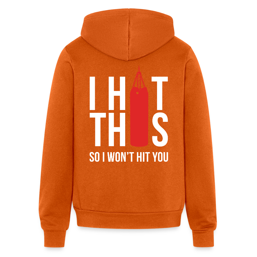 S00187  I hit this, so I won't hit you Unisex Zip Hoodie Boxing GiftUnisex Full Zip Hoodie - autumn