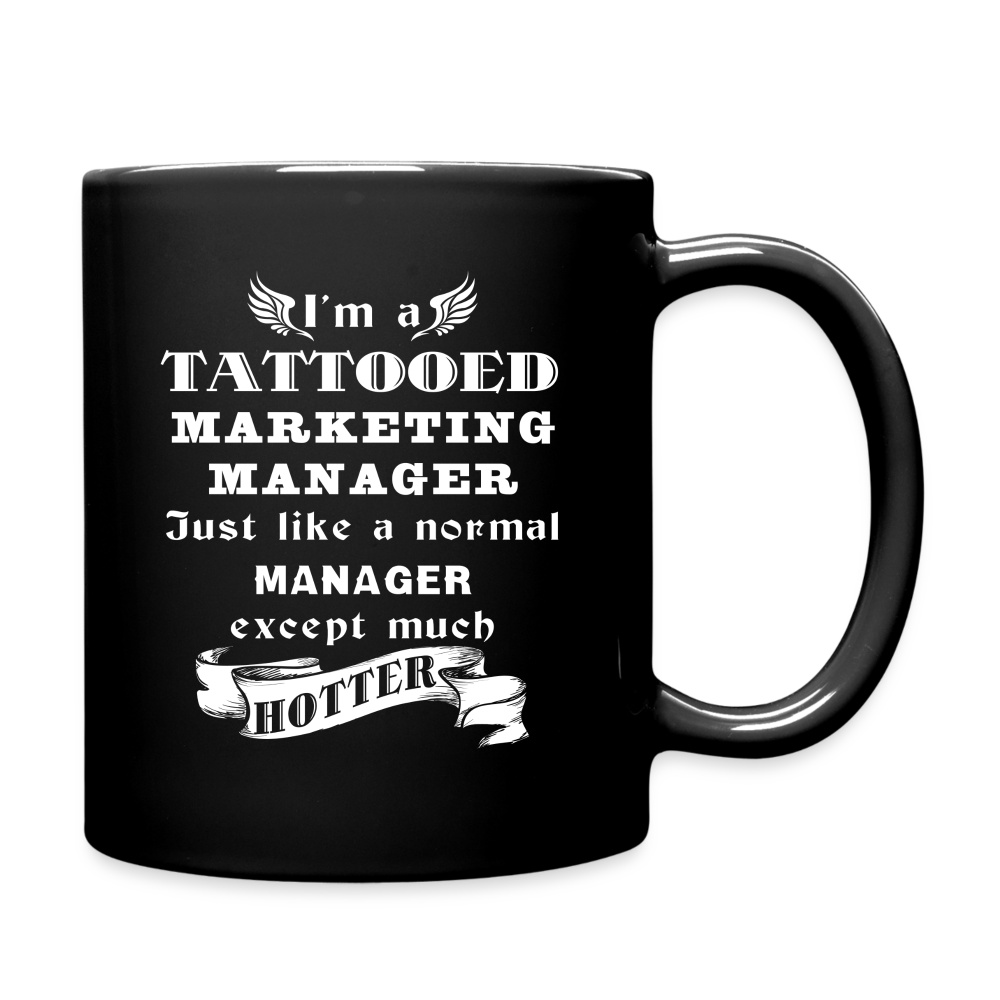 Tattooed Marketing Manager Full Color Mug - black