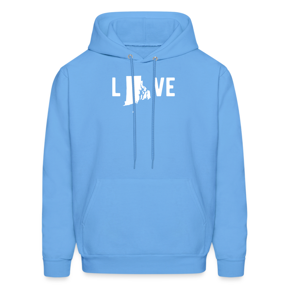 S00039 Rhode Island - Love Men's Hoodie - carolina blue