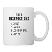 Golf Instructions Coffee/Tea Mug - white