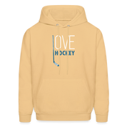 Love Hockey Hoodie S00294 - light gold 