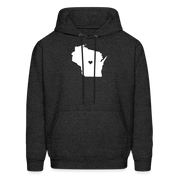S00049Wisconsin - Love Men's Hoodie - charcoal grey