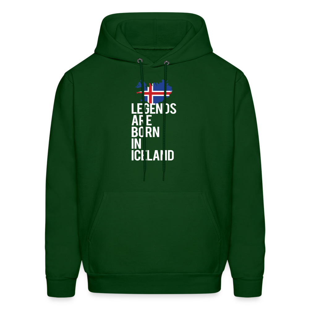 Iceland Hoodie - Legends are born in Iceland, Icelandic Gift K00465 - forest green