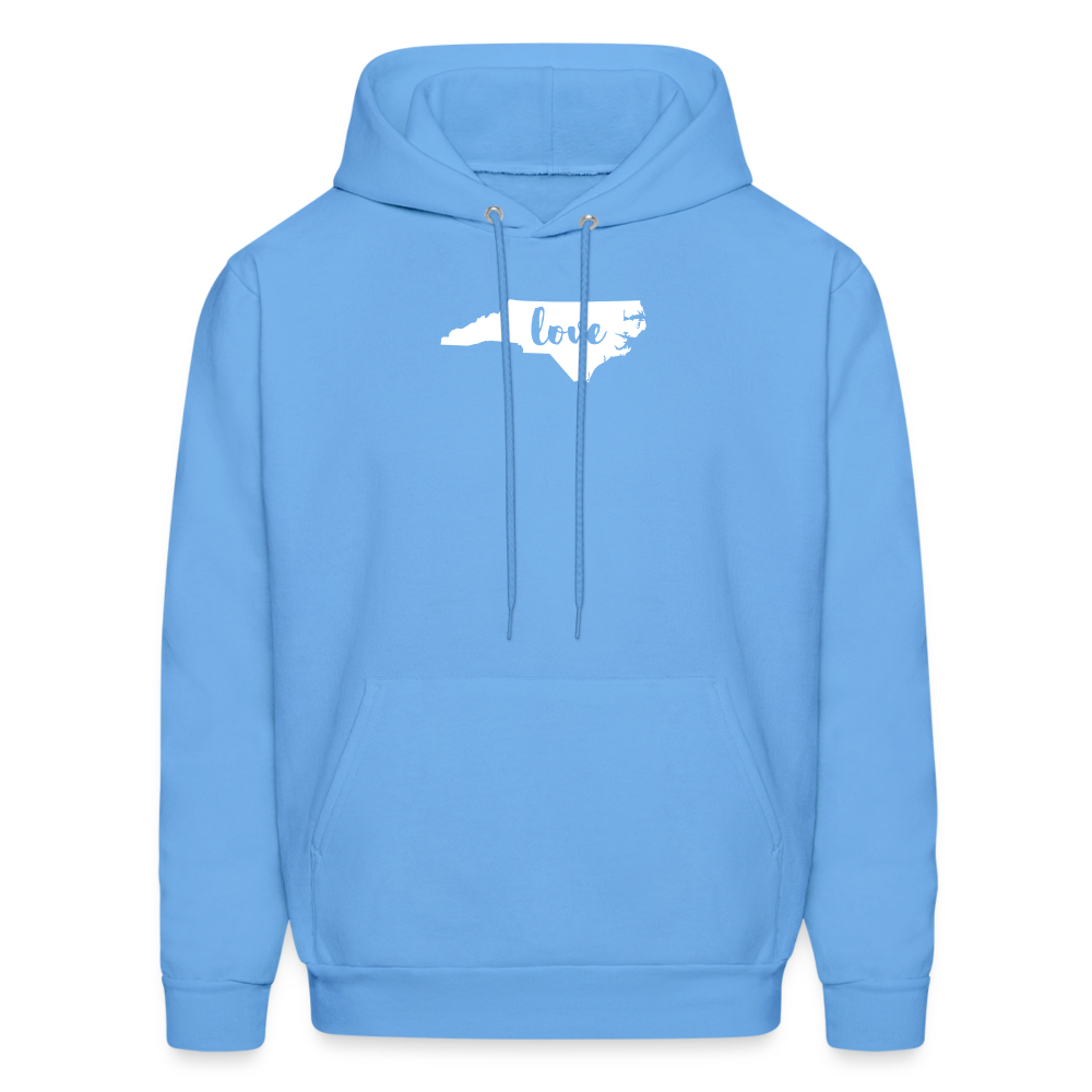 S00033 North Carolina- Love Men's Hoodie - carolina blue