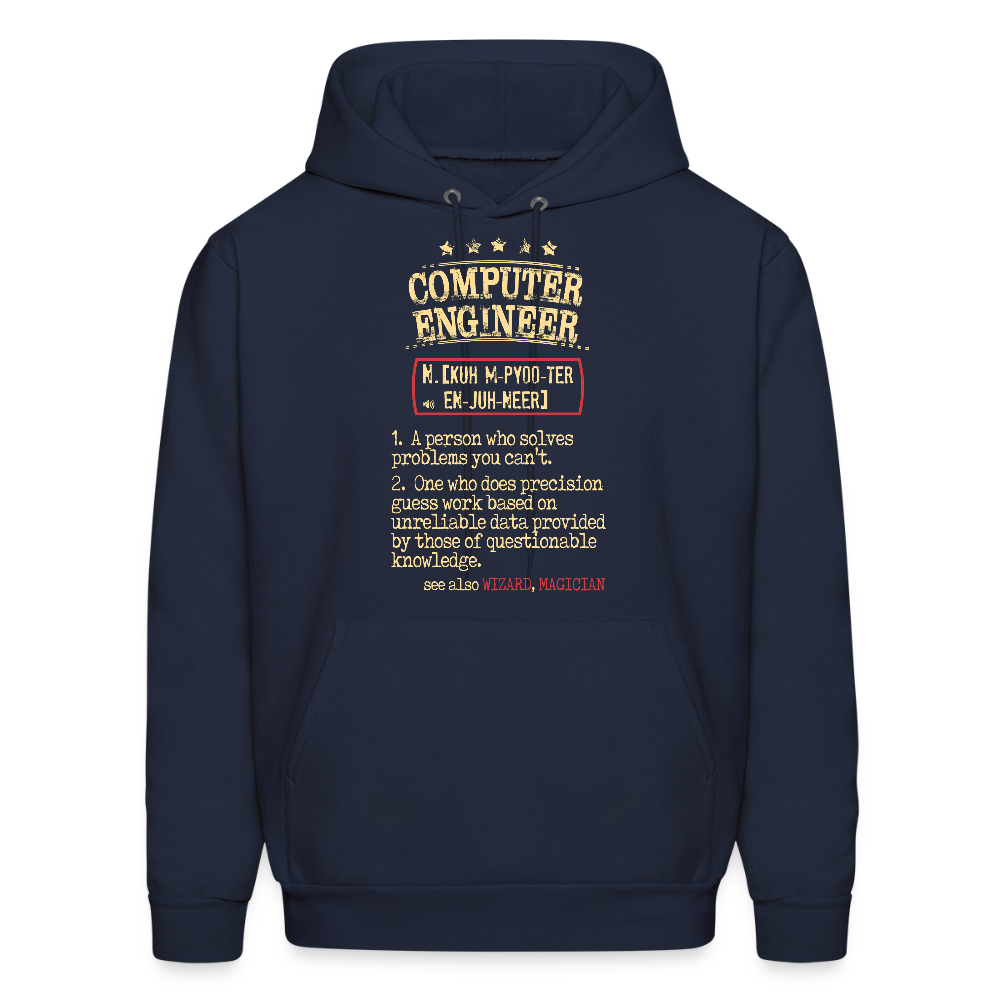K00800  Computer Engineer Hoodie - Computer Engineer see also WIZARD, MAGICIAN, Computer Engineer GifMen's Hoodie - navy