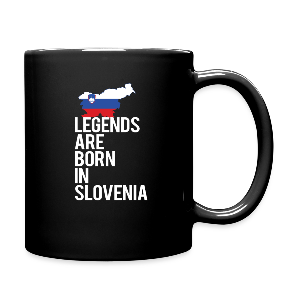 Black mug for people born in Slovenia, Gift for Coffee or Tea lover, Christmas gift for person born in Slovenia - black