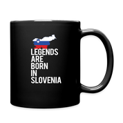 Black mug for people born in Slovenia, Gift for Coffee or Tea lover, Christmas gift for person born in Slovenia - black