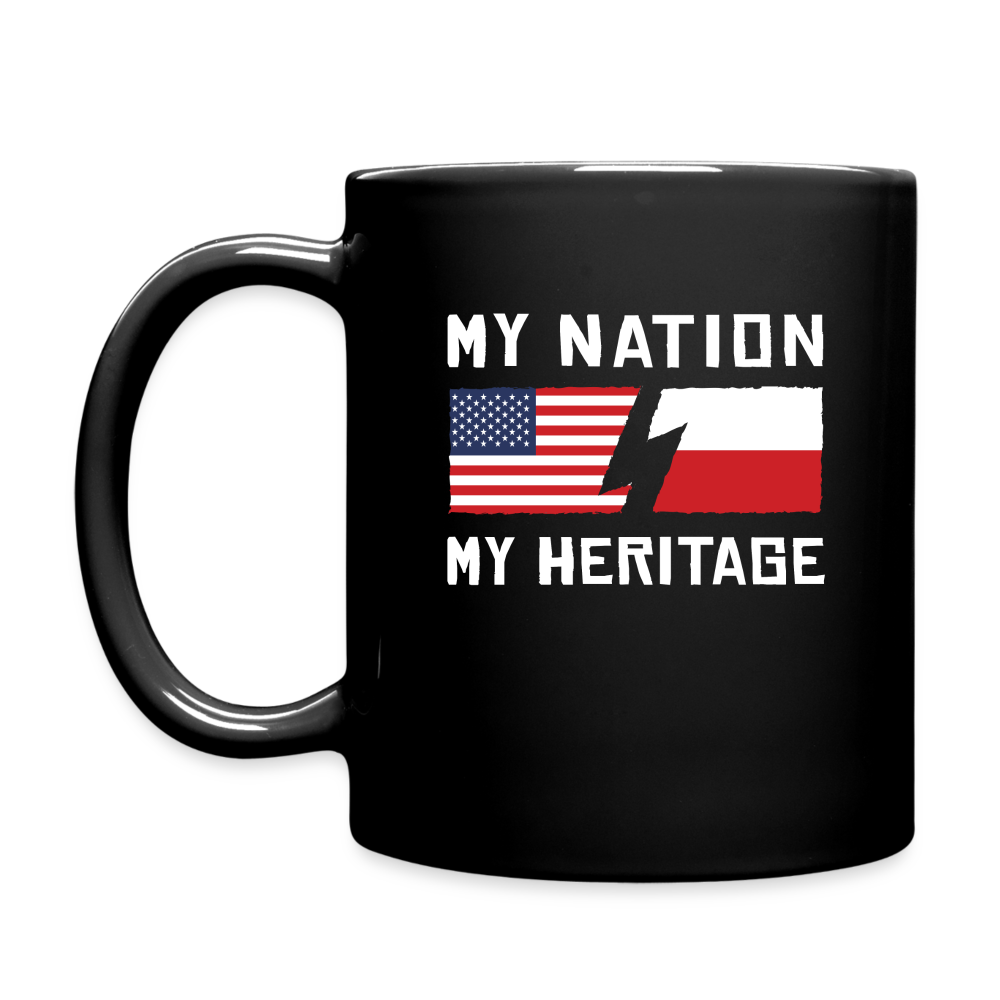 I00307      Polish - My Nation - My Heritage 11 oz Coffee Mug Full Color Mug - black