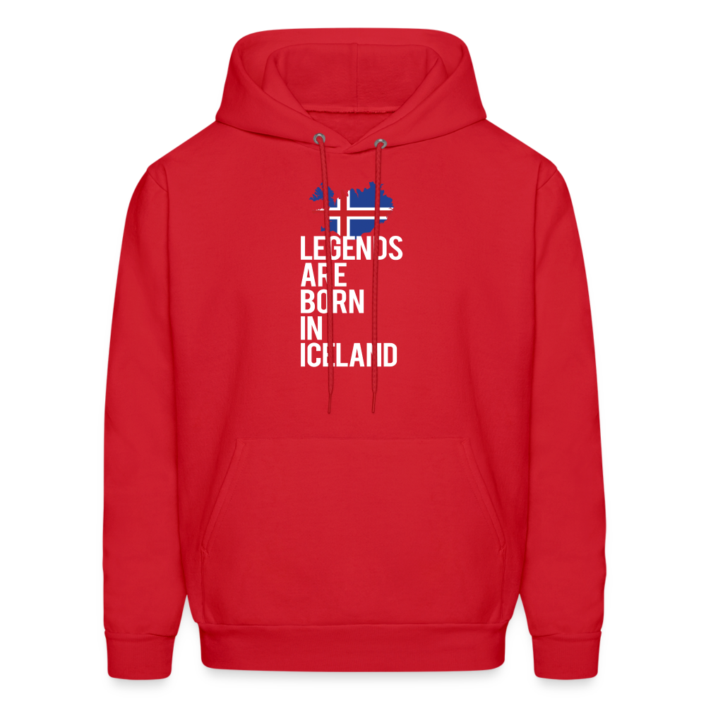Iceland Hoodie - Legends are born in Iceland, Icelandic Gift K00465 - red