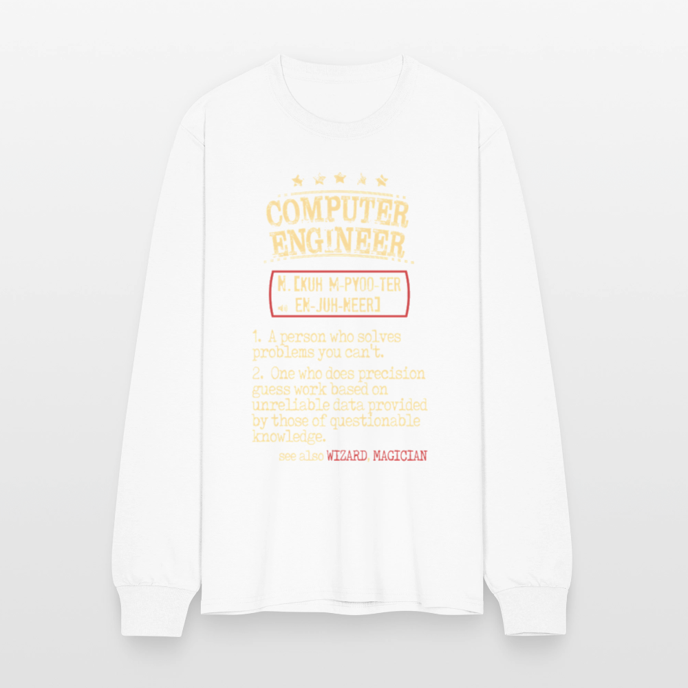 K00800 Computer Engineer crewneck - Computer Engineer see also WIZARD, MAGICIAN, - white