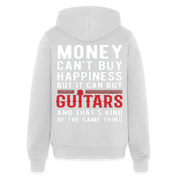 S00312 Money can't buy happiness, but it can buy guitars and that's kind of the same thing Unisex Full Zip Hoodie - silver