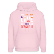 Animal Rescue Hoodie - You can't buy love, but you can rescue it  S00060 Men's Hoodie - pale pink