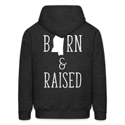 S00024 Mississippi Born & raised  Men's Hoodie - charcoal grey