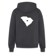 Love South Carolina Zip Hoodie S00040 - charcoal grey