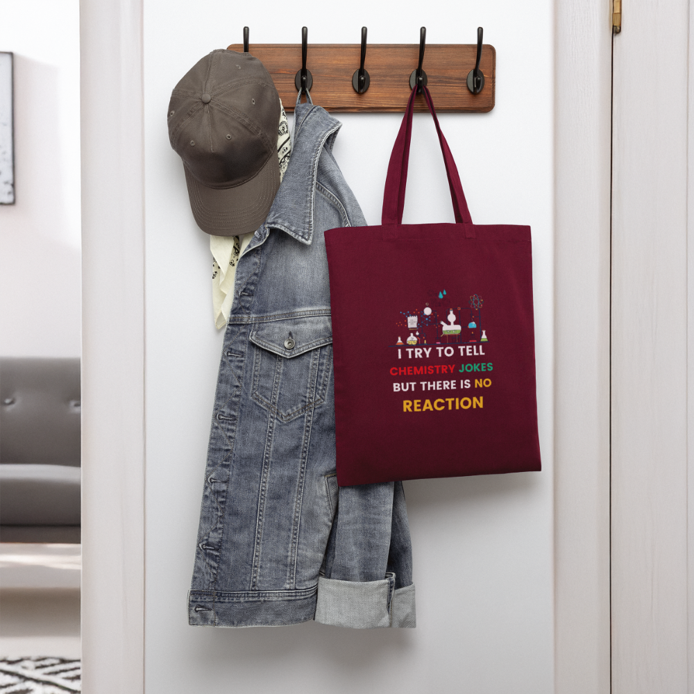 Chemistry jokes tote bag new design 2025 - burgundy