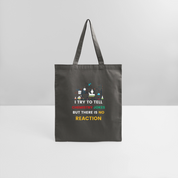 Chemistry jokes tote bag new design 2025 - charcoal