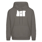 S00037 Oregon-Love  Men's Hoodie - asphalt gray