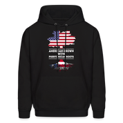 S00375  Puerto Rican Roots Hoodie - American Grown with puerto rican roots Men's Hoodie - black