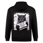 S00199   I sold the dog on craigslist twice! Stripey Malone 48905Men's Zip Hoodie - black