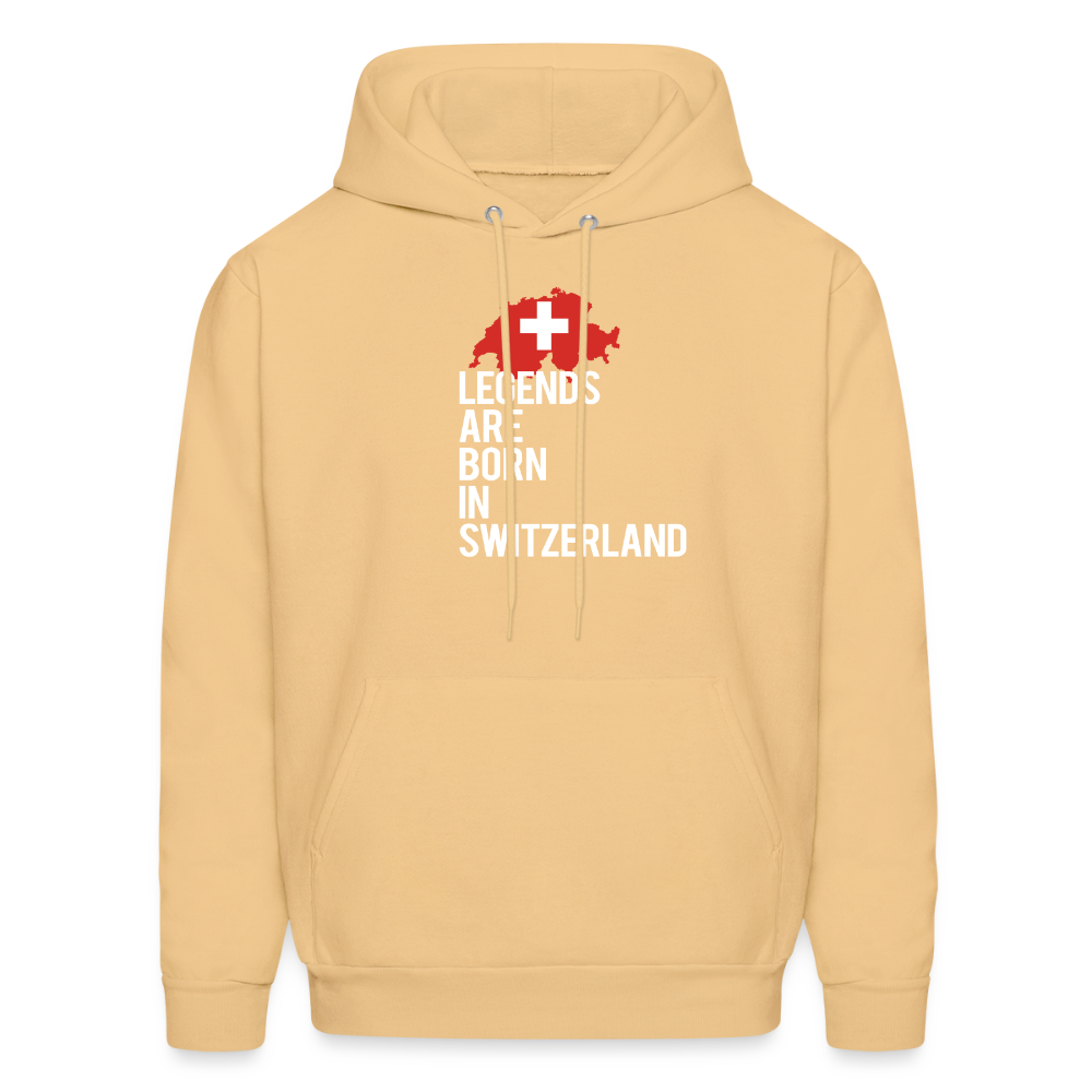 Legends are born in Switzerland Unisex Hoodie - light gold 