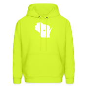 S00049Wisconsin - Love Men's Hoodie - safety green