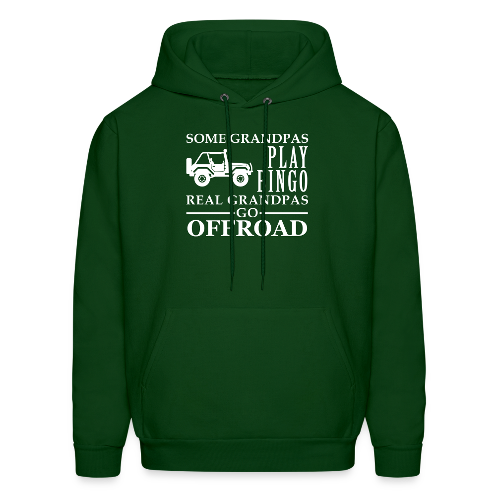 K00008 Some Grandpas play bingo, real Grandpas go Off-road  Men's Hoodie - forest green