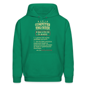 K00800  Computer Engineer Hoodie - Computer Engineer see also WIZARD, MAGICIAN, Computer Engineer GifMen's Hoodie - kelly green
