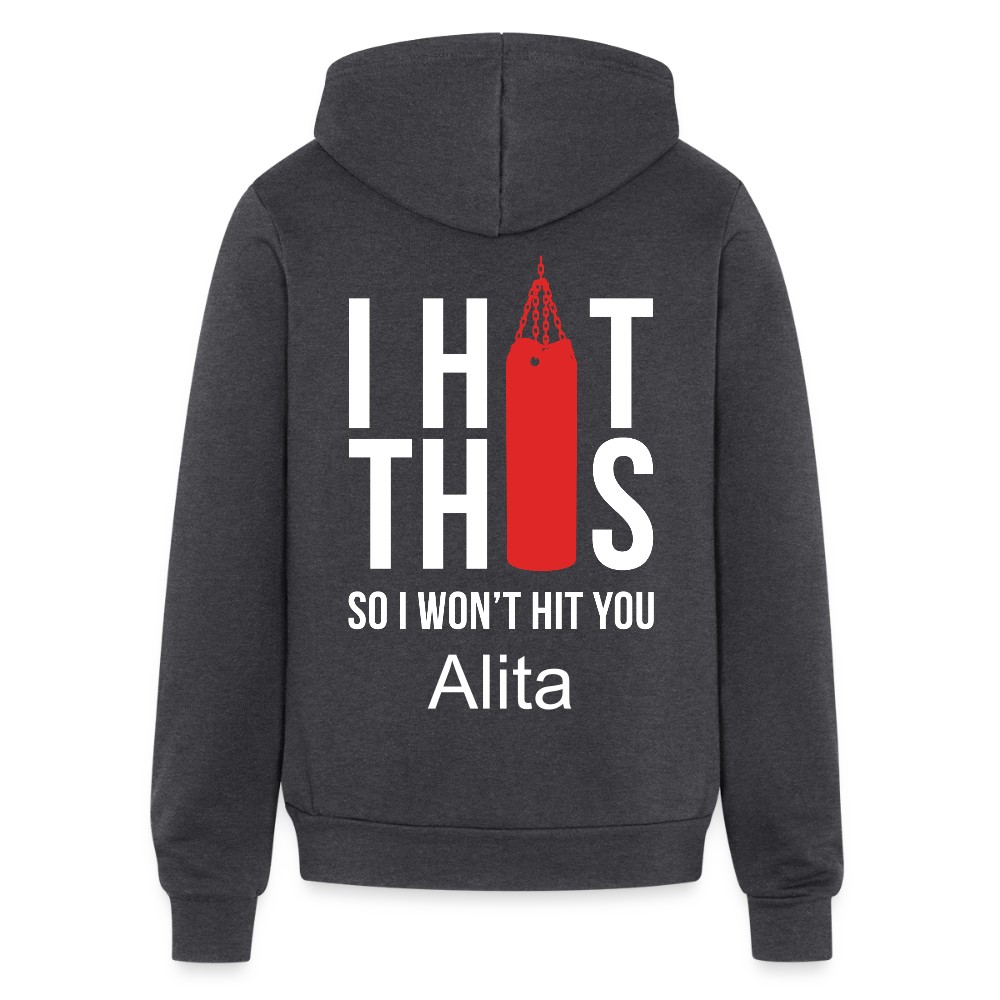 Alita Desso custom Unisex Full Zip Hoodie - charcoal grey