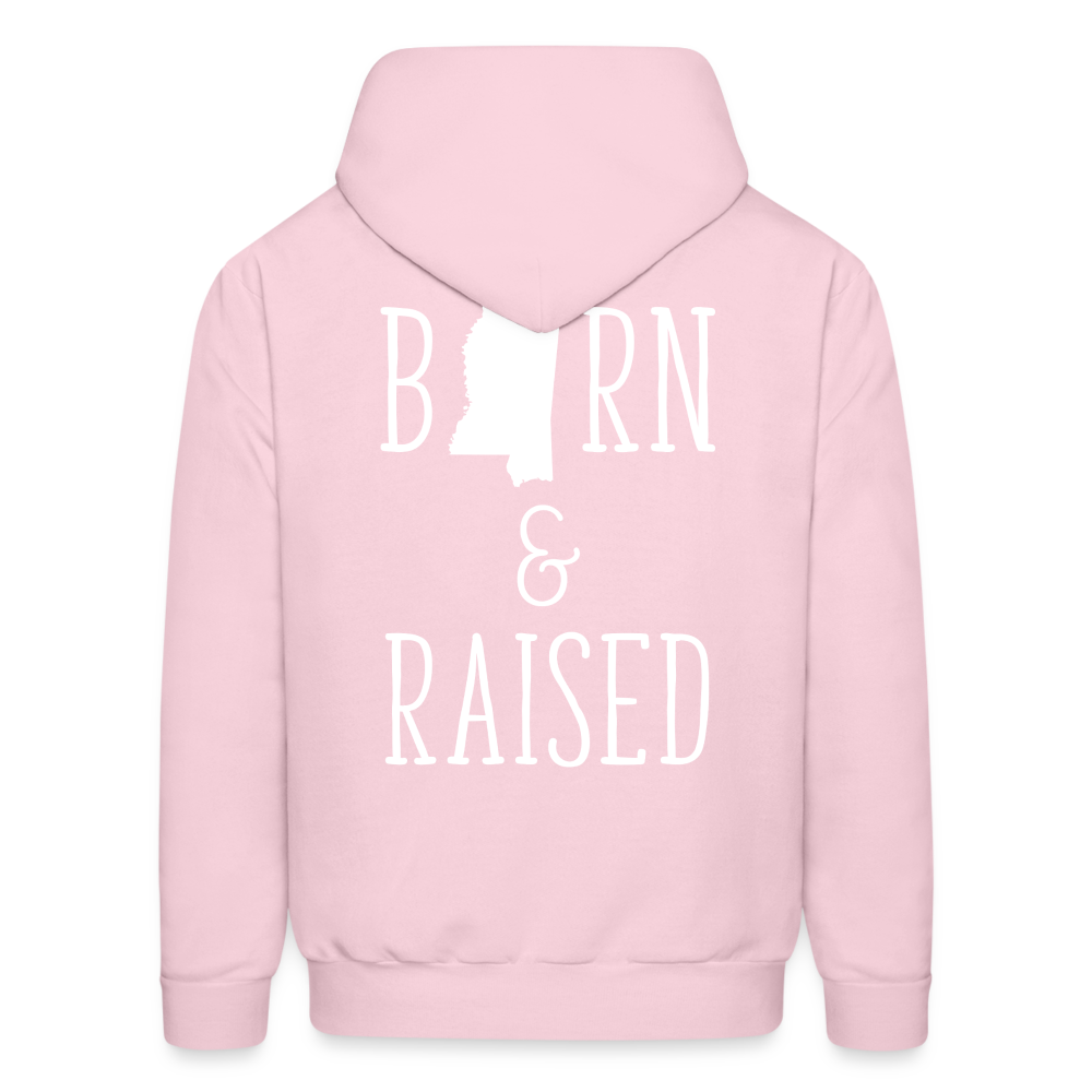 S00024 Mississippi Born & raised  Men's Hoodie - pale pink