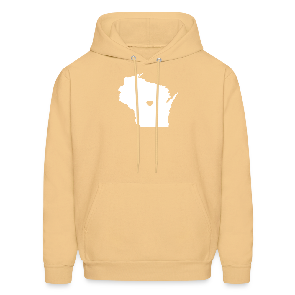 S00049Wisconsin - Love Men's Hoodie - light gold 