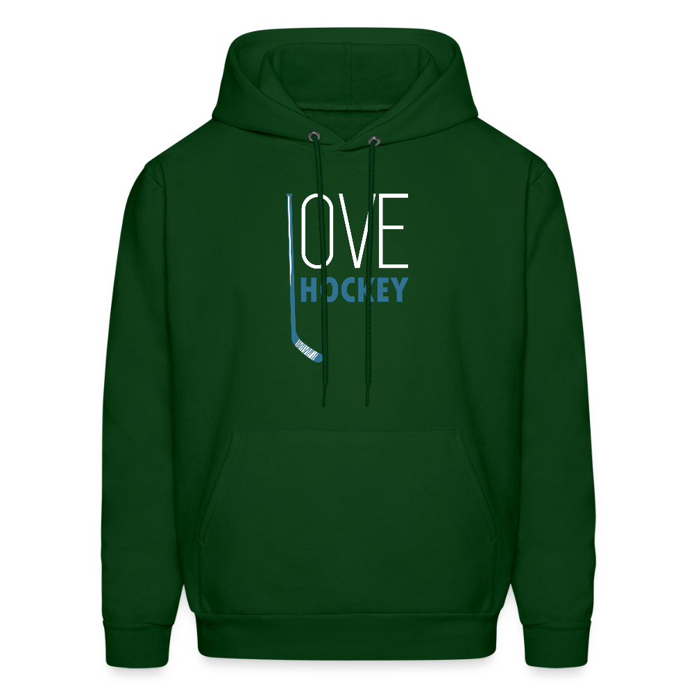Love Hockey Hoodie S00294 - forest green