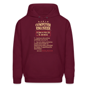 K00800  Computer Engineer Hoodie - Computer Engineer see also WIZARD, MAGICIAN, Computer Engineer GifMen's Hoodie - burgundy
