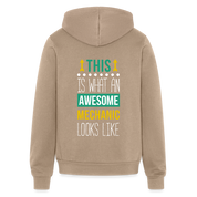 This is what an awesome Mechanic looks like Unisex Zip Hoodie S00103 - tan