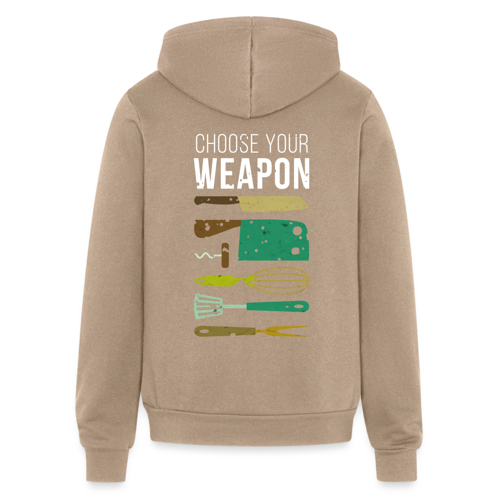 S00534 Choose your weapon Gildan Heavy Blend Adult Zip Hoodie - tan