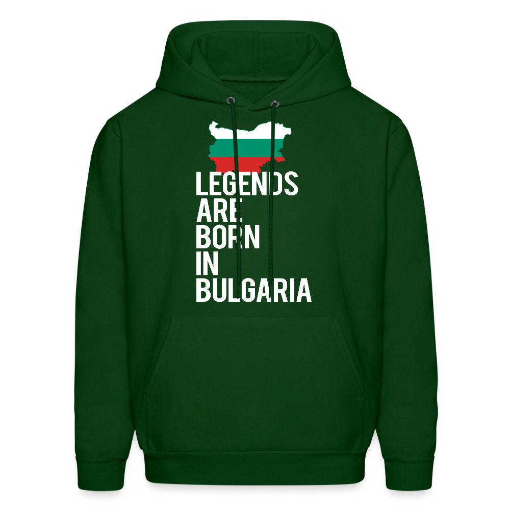 K00414    Bulgaria Hoodie - Legends are born in Bulgaria, Bulgarian Men's Hoodie - forest green