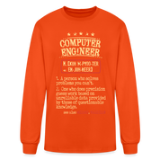 K00800 Computer Engineer crewneck - Computer Engineer see also WIZARD, MAGICIAN, - orange