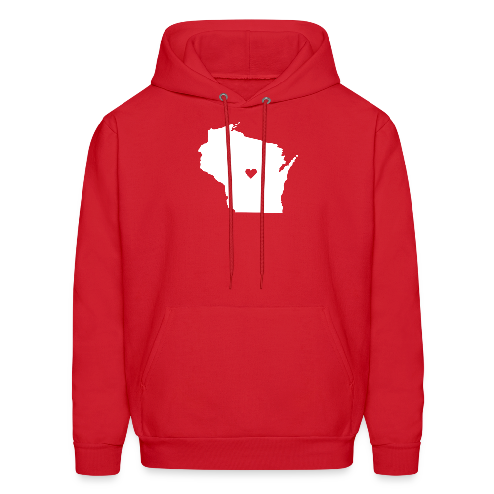S00049Wisconsin - Love Men's Hoodie - red