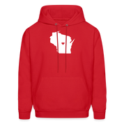 S00049Wisconsin - Love Men's Hoodie - red