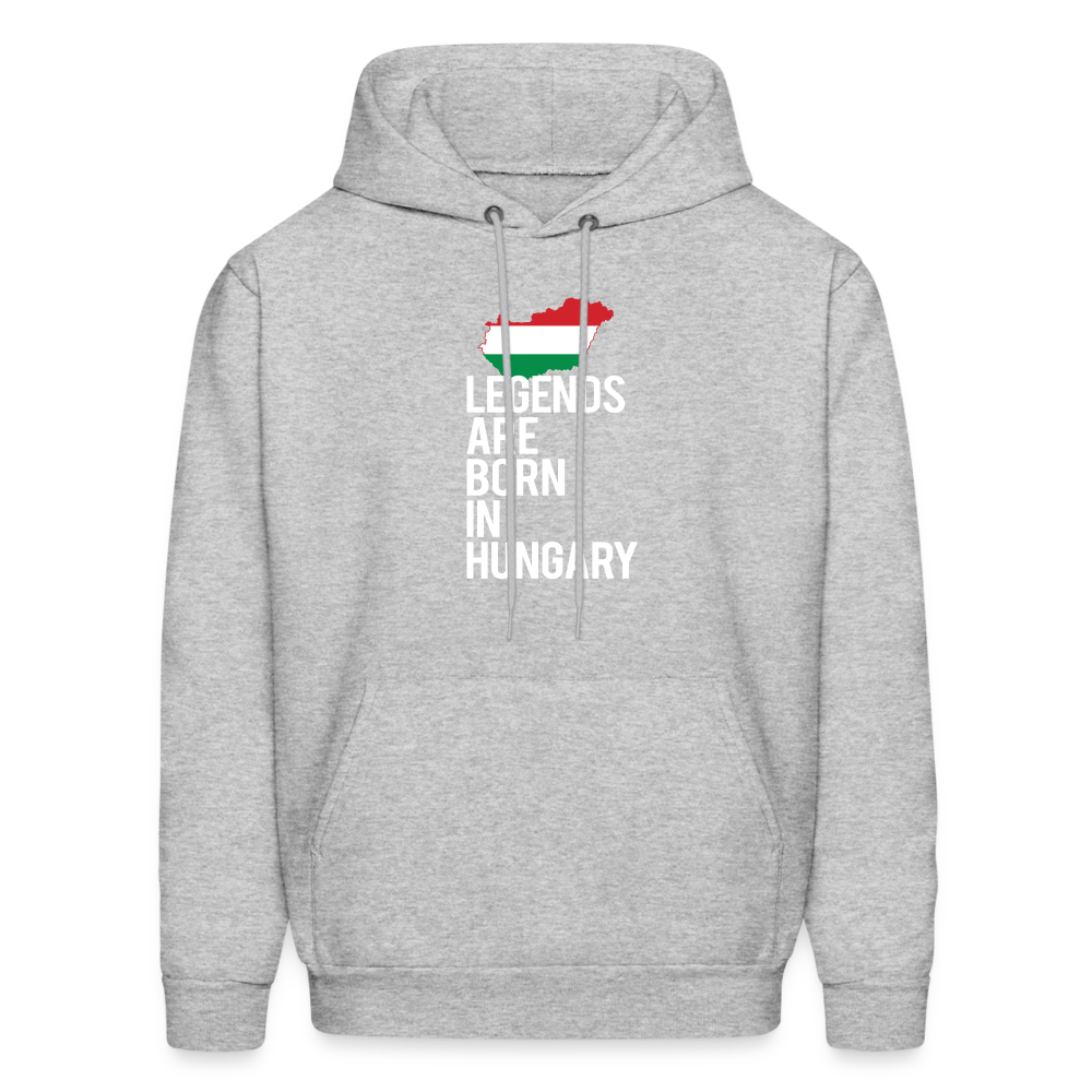 Legends are born in Hungary Men's Hoodie - heather gray