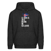Legends are born in Iceland Men's Hoodie - charcoal grey