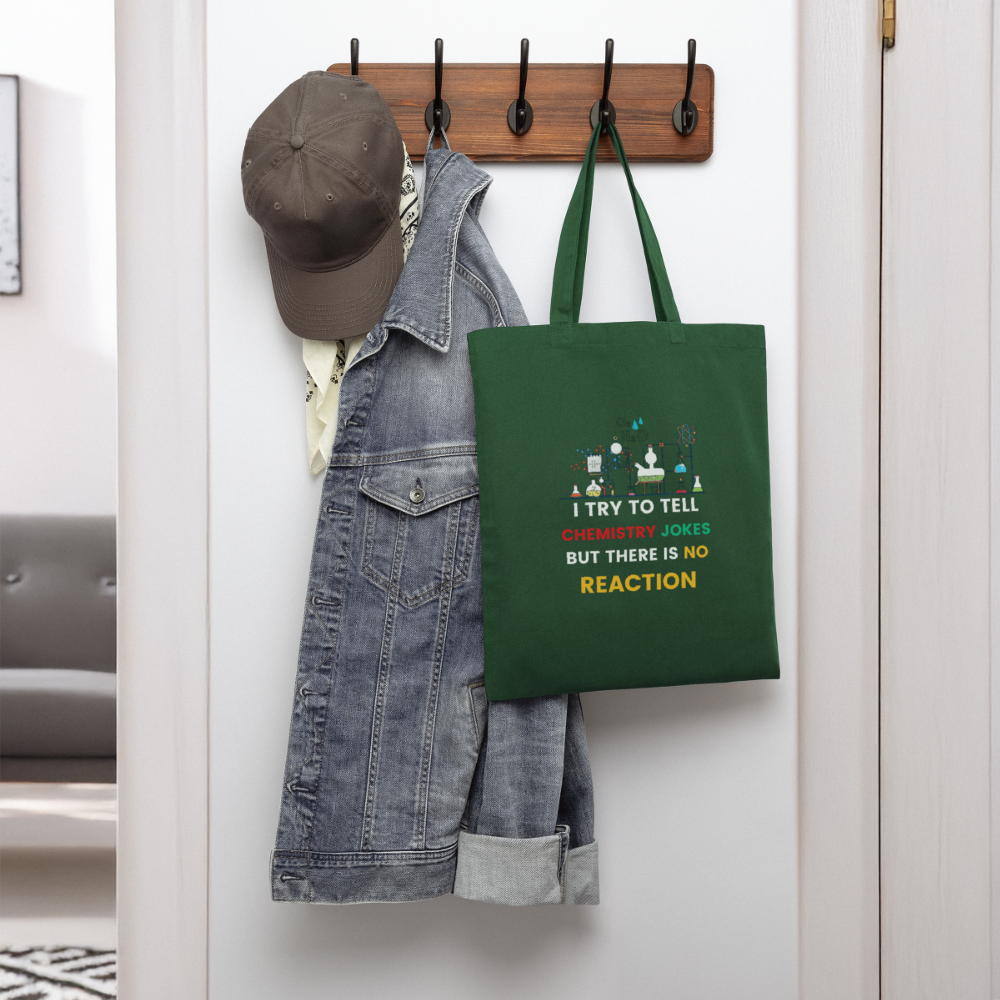 Chemistry jokes tote bag new design 2025 - forest green